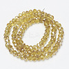 Electroplate Glass Beads Strands EGLA-A034-T1mm-K17-2