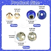 100Pcs Handmade Evil Eye Lampwork Round Bead Strands LAMP-YW0001-75-2