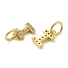 Brass Micro Pave Cubic Zirconia Pendants KK-M273-02G-I-2
