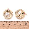 Brass Micro Pave Cubic Zirconia Pendants KK-T073-39G-4