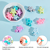  12Pcs 6 Colors Silicone Beads SIL-NB0001-12-4
