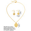 Heart Sun 304 Stainless Steel Pendant Necklaces & Dangle Earrings Sets FS-WGE9EFA-01-3