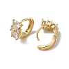 KC Gold Plated Brass Micro Pave Cubic Zirconia Hoop Earring EJEW-L271-11KCG-06-2