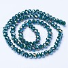 Electroplate Glass Beads Strands EGLA-A034-P8mm-B10-2