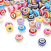 Mega Pet 108Pcs 18 Colors Resin European Stripe Beads RPDL-MP0001-03-2