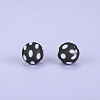 Printed Round Silicone Focal Beads SI-JX0056A-47-1