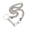 304 Stainless Steel Cuban Link Chain Skull Pants Chains with S-Hooks AJEW-D001-01B-ASP-2