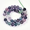 Natural Rainbow Fluorite Beads Strands G-S345-6mm-29-3