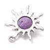 Dyed Natural Lava Rock Pendants PALLOY-JF04475-5
