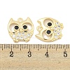 Brass Micro Pave Cubic Zirconia Glass Pendants KK-S386-36G-3
