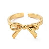 304 Stainless Steel Open Cuff Rings for Women RJEW-Z044-01G-02-2