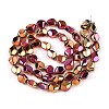 Electroplate Glass Beads Strands EGLA-T021-10F-2