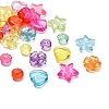 125Pcs 4 Style Transparent Acrylic Beads MACR-YW0001-60-4