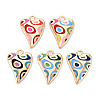 Rack Plating Alloy Enamel Pendants PALLOY-T091-15A-1