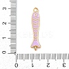 Brass Enamel Fish Connector Charms KK-L255-15G-4