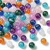 80Pcs 8 Colors Round Imitation Cat Eye Resin Beads RESI-YW0001-81-3