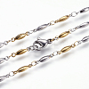 304 Stainless Steel Chain Necklaces STAS-P164-22GP-2