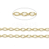 Brass Textured Oval Link Chains CHC-P010-06G-2