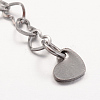 304 Stainless Steel Heart Link Chain Extender FIND-JF00074-03-2