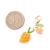 Handmade Glass Seed Beads Mango Pendnat Decorations HJEW-MZ00348-01-3