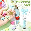 32Pcs 8 Colors Bowknot Silicone Focal Beads SIL-CJ0003-24-2