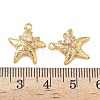 Brass Micro Pave Cubic Zirconia Charms KK-Z136-74G-02-3