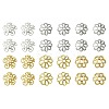 60Pcs 6 Styles Flower Brass Fancy Bead Caps KK-CJ0002-20-NR-2