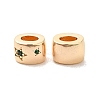 Brass Micro Pave Cubic Zirconia Beads KK-Q773-02G-02-1