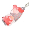 Valentine's Day Acrylic Pendant Necklace with Zinc Alloy Chains LS-NJEW-D049-01C-P-2