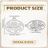 8Pcs 201 Stainless Steel Pendants STAS-LP0003-66-2