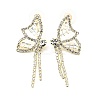 Crystal Rhinestone & Clear Cubic Zirconia Stud Earrings EJEW-C037-01B-LG-1