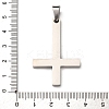 304 Stainless Steel Christian Inverted Cross Pendants STAS-F323-10P-3