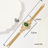 Real 18K Gold Plated Brass Rhinestone Link Bracelets TO0430-1-3