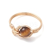 4Pcs 4 Styles Gemstone Finger Rings RJEW-TA00233-01-4