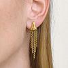304 Stainless Steel Tassel Stud Earrings for Women YQ6135-1