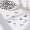 50Pcs 5 Styles Tibetan Style Alloy Pendants FIND-LP0006-69-1