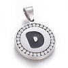 304 Stainless Steel Enamel Pendants STAS-E439-90D-P-1