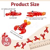 6Pcs Handmade Lampwork Beads LAMP-NB0002-07-2