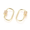 Brass Micro Pave Cubic Zirconia Screw Carabiner Lock Charms LS-KK-I657-17G-2