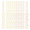 200Pcs 4 Style Carbon Steel Paper Clips FIND-TA0002-17-2