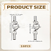10 Sets 304 Stainless Steel Lobster Claw Clasps STAS-LP0005-14-2
