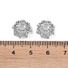 Brass Micro Pave Cubic Zirconia Beads Caps LS-KK-B087-16B-P-3