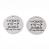 Non-Tarnish 201 Stainless Steel Pendants STAS-T064-38P-4-2