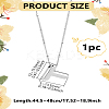 1pc Brass Chain with Alloy Letter Pendants Necklaces NJEW-LP0001-41T-P-2