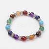 Natural & Synthetic Gemstone Beaded Stretch Bracelets X-BJEW-P065-02-1