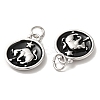 304 Stainless Steel Enamel Pendants STAS-A080-43P-02-2