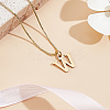 1pc 304 Stainless Steel Letter Pendant Necklaces NJEW-LP0001-38W-G-3