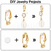 36Pcs Brass Clip-on Earring Converters Findings KK-SP0001-10G-6