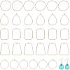 30Pcs 5 Styles Alloy Open Back Bezel Pendants FIND-CA0006-15-1