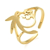 304 Stainless Steel Open Rings RJEW-S237-01G-1